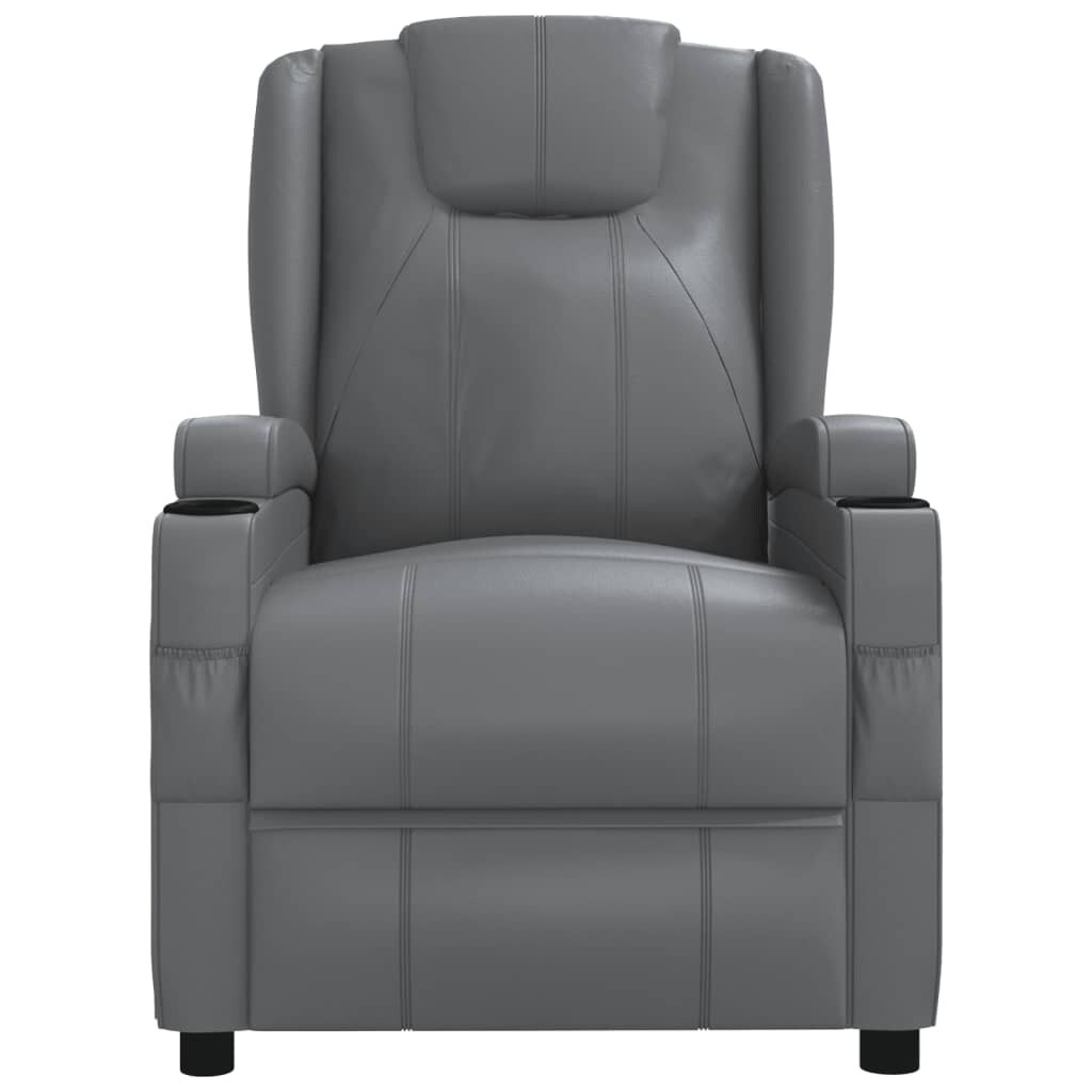 vidaXL Massagesessel Elektrisch Anthrazit Kunstleder