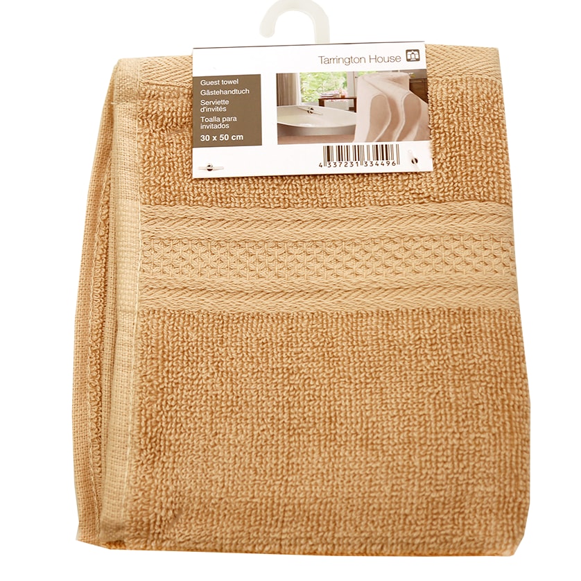 Tarrington House Handdoek, katoen, 30 x 50 cm, beige