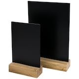 thumbnail of HMF 46452 Acryl Tischaufsteller Kreidetafel mit Holzfuß, T-Aufsteller, DIN A5, Schwarz