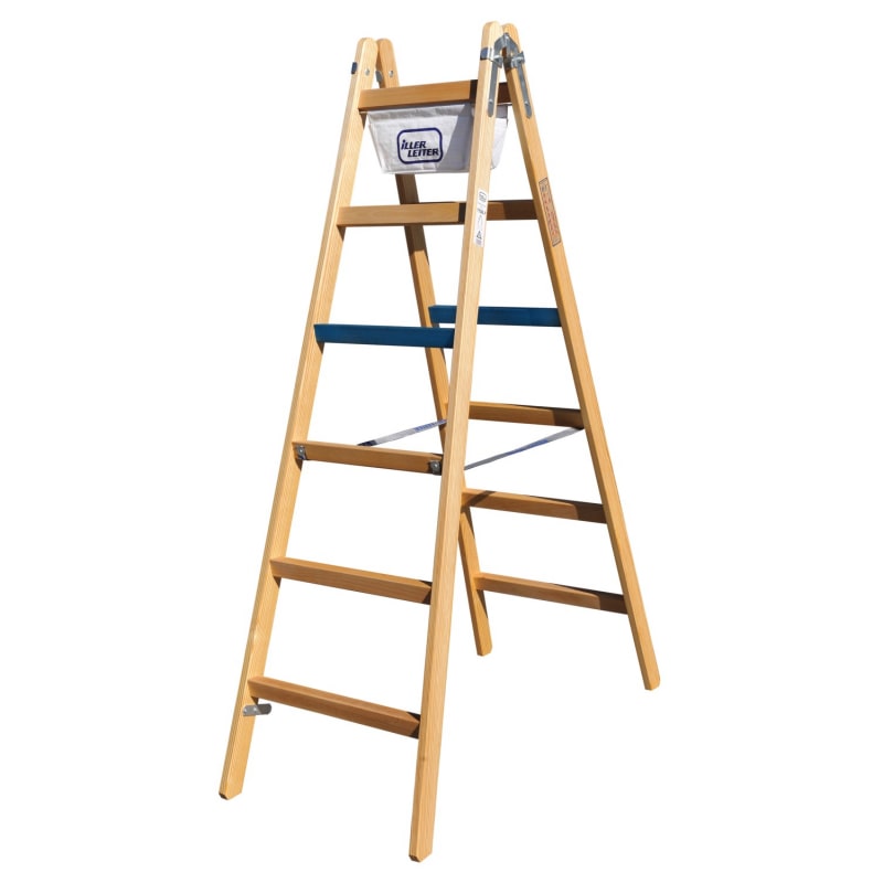 ILLER-LEITER Breitsprossenstehleiter 1104-7
