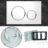 thumbnail of Alpenberger Wand WC mit Bidet Funktion Spülrandlos | WC Komplettset mit Geberit Spülkasten, Betätigungsplatte und Bausatz | Vorwandelement WC Set Bad