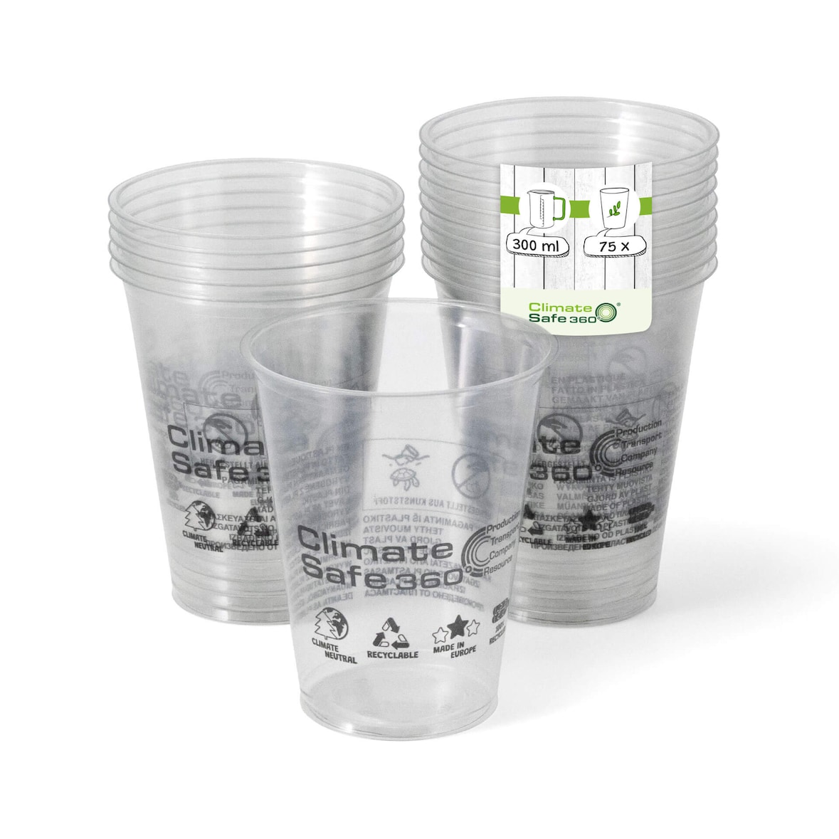 greenbox - Smoothie Becher aus rPET 300 ml / 12 oz, Ø 90,5 mm, 75 St.