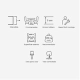 thumbnail of Mesa de jardín teca extensible Bistro