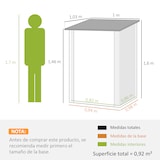thumbnail of Cobertizo de jardín 0,92 m² 100x103x160 cm caseta de jardín metálica con 1 puerta y cerradura para almacenamiento de herramientas gris