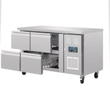 thumbnail of Polar Serie U GN-Kühltisch mit 4 Schubladen 314L