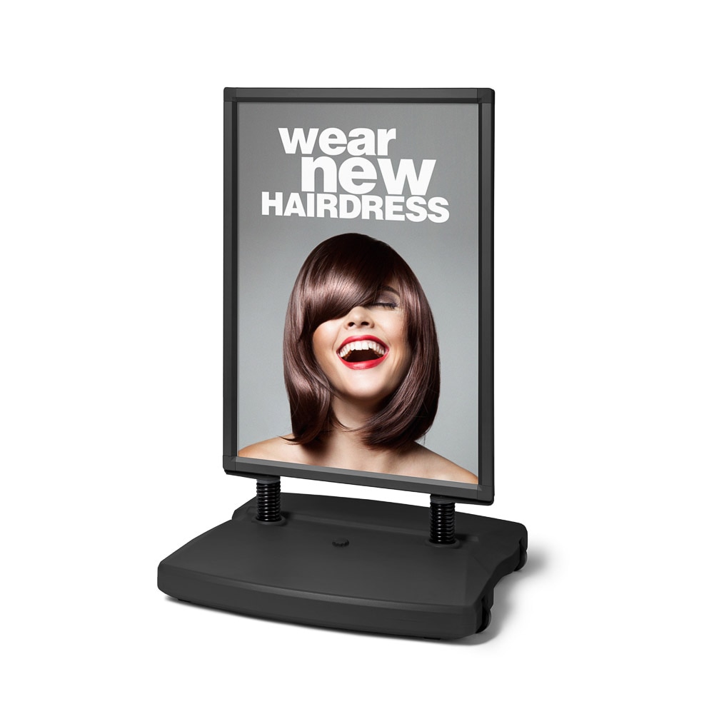 Exposiciónate Cavalletto pubblicitario bifacciale per esterni nero (70x100) WTR70x100BLK