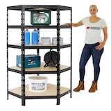 thumbnail of PROREGAL Eckregal Tiger HxBxT 180x90x45 cm | Fachlast 175kg | Schwarz | Stecksystem Lagerregal Regalsystem