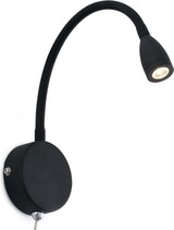 thumbnail of Faro Barcelona - Loke LED-Wandleuchte (3 W) mit Arm - Aluminium und lackiertes Metall, Schlafzimmer, Leselampe - Schwarz