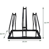 thumbnail of BRASQ Fietsenrek voor 3 Fietsen - Fietsentandaard - Fietsrek - Fietsbeugel voor Vloer Inclusief bevestigingsmateriaal - Zwart