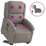 thumbnail of vidaXL Elektrischer Massagesessel mit Aufstehhilfe Taupe Stoff