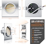thumbnail of Brandson 6x LED Einbaustrahler in Edelstahl Optik, schwenkbarer Deckenspot mit 320 Lumen / Warmweiß