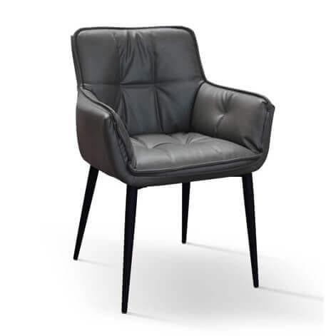 VEGA sedia moderna in ecopelle cm 43 x 63 x 86 h colore Antracite