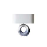 thumbnail of SalesFever Tischleuchte | Gestell Keramik / Schirm Leinen | B 31 x T 15 x H 25 cm | Blau – Weiß