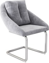 thumbnail of Drehstuhl Esszimmerstuhl 4er Set Samt Grau 82x59x65 cm mit Kissen, ergonomischer Sitzkomfort, Metallgestell, modern für Wohn und Arbeitsbereich