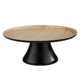 thumbnail of APS 84944  Plateau melamine Ø 31,5 cm noir intérieur aspect bois Frida Lock