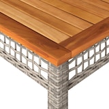 thumbnail of vidaXL Gartentisch Grau 140x80x75 cm Poly Rattan Akazienholz