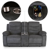 thumbnail of Kinosessel, 2er-Fernsehsessel mit Relaxfunktion, Liegefunktion Easy-Lift, Belastbarkeit je Sitzplatz 130 kg, Mikrofaser, in Dunkelgrau, Raburg Pixx