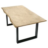 thumbnail of SIT Möbel Esstisch Baumkante 160 cm | Platte 26 mm Akazie hell gekälkt antik | Gestell schwarz | B 160 x T 85 x H 77 cm | 07107-65 | Serie TABLES&CO