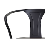 thumbnail of 2er-Set Esszimmerstuhl HWC-H10d, Stuhl Küchenstuhl Chesterfield Metall Kunstleder Industrial Gastronomie ~ schwarz-braun