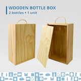 thumbnail of Espirito Rebelde Cassa di Legno per Vino 195x95x320 mm (2 Bottiglie) - Scatola di Legno per Vino, Cofanetto Vino, Confezione Regalo per Bottiglie