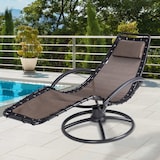 thumbnail of CASARIA® Sonnenliege Wetterfest Gartenliege mit Armlehne Kissen Liegestuhl Garten Braun