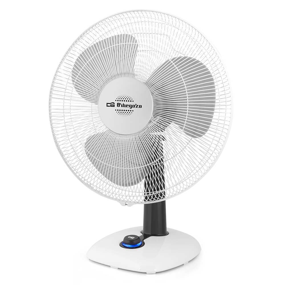 Orbegozo ventilador de sobremesa TF 0133, 3 velocidades de ventilación, función oscilación e inclinación regulable, 30 cm de diámetro, 40 W