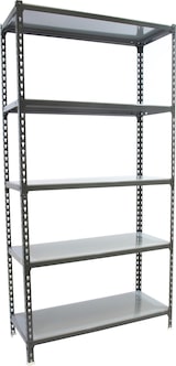 thumbnail of SimonRack Estantería Metálica, 1800x900x400 mm, 5 Alturas, Bandeja Metal, 180 kg de Punto Flexión, Antracita/Galva - Simonclick