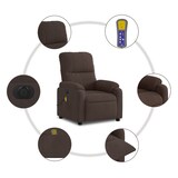thumbnail of vidaXL Massagesessel Elektrisch Braun Mikrofasergewebe