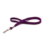 thumbnail of Cordon tube 12 mm avec mousqueton métal - Violet (lot de 100)