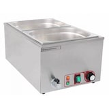 thumbnail of Bain Marie 2 x GN-1/2 roestvrij staal met aftapkraan, nauwkeurige warmtebehoud - ideaal voor horeca en catering - Equipementpro