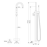 thumbnail of AcquaVapore freistehende Badewanne Wanne Acryl F03 180x89cm mit Armatur AF02
