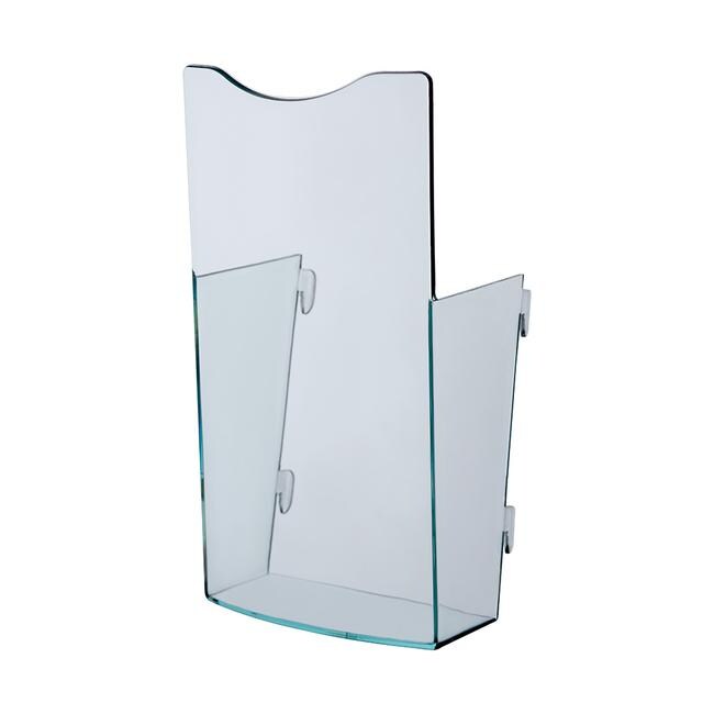 Présentoir pour brochures "Kalva" – 1/3 A4 -Portrait – polycarbonate – transparent –X5 - VKF Renzel