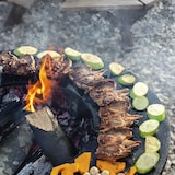 thumbnail of PURLINE Barbecue rotondo con piastra rotonda in acciaio e griglia in acciaio corten EFP55RCO