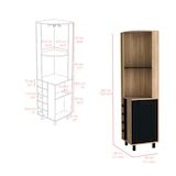 thumbnail of Mueble Bar Kaia en melamina con 3 estantes , 9 portacopas , 10 botelleros y gabinete inferior , multicolor , 180 cm  X 45 cm  X 45 cm
