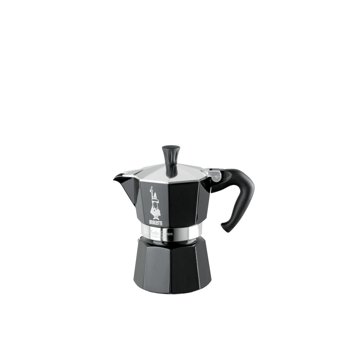 cafetera en aluminio moka express 6 tazas color negro
