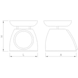 thumbnail of Balança de cozinha. Balança mecânica de cozinha 220x200x220 mm