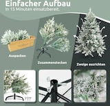 thumbnail of DELUKE® Weihnachtsbaum künstlich 160cm mit Schnee [Inkl. Lichterkette] Nordfichte -  Spritzguss | Tannenbaum naturgetreu inkl. Baumständer