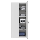 thumbnail of Armadio Armadietto In Metallo Multiuso Doppia Anta 5 Ripiani Regolabili Chiusura Con Doppia Chiave Mobiletto Documenti Ufficio 180x80x40 Cm Grigio