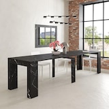 thumbnail of Cybert tavolo consolle allungabile ceramica 50-300x78 cm 12 posti - nero venato