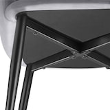 thumbnail of tectake Eetkamerstoel Sachel, fluweellook, gestoffeerd, 120 kg - lichtgrijs, Set van 2 - 405466