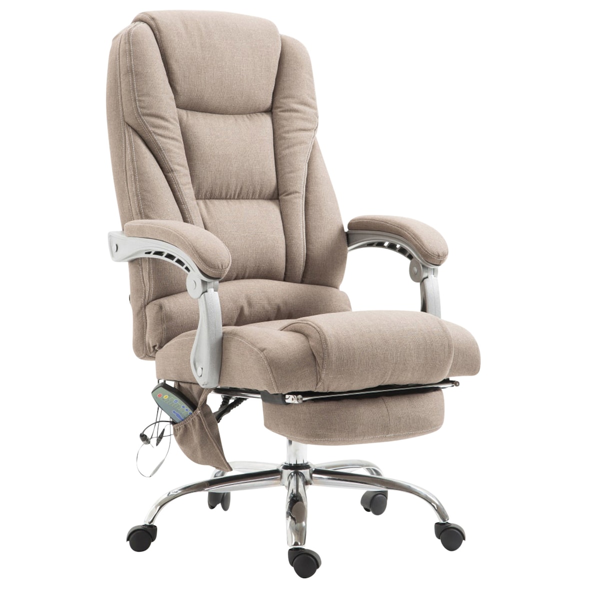 Fauteuil de bureau Pacific avec fonction massage tissu Taupe