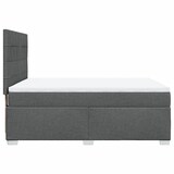 thumbnail of vidaXL Boxspringbett mit Matratze Dunkelgrau 160x200 cm Stoff
