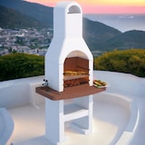 thumbnail of Barbecue prefabbricato in cemento con cappa e griglia Beton Brace