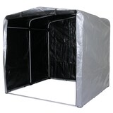 thumbnail of Gerätehaus HWC-N61, Gartenschuppen Geräteschuppen Gartenhaus, Alu UV-Schutz wasserfest, 201x201x201cm ~ silber