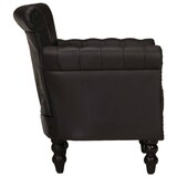 thumbnail of Fauteuil Noir Cuir de chèvre véritable Modèle Flavina