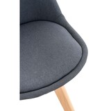 thumbnail of Chaise de salle à manger / cuisine Linares Gris foncé/Tissu