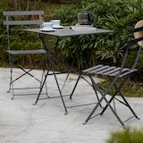 thumbnail of Lot de 2 chaises pliantes en acier grises - Oviala