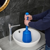 thumbnail of Relaxdays Pümpel mit Saugglocke, HD: 49x15,5 cm, Abflussstampfer Verstopfung, WC, Waschbecken & Dusche, Kunststoff, blau