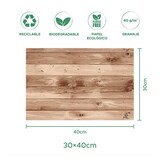thumbnail of MONOUSO - Mantel Individual de Papel Kraft "Madera" 30x40cm 40g/m² (500 Uds)