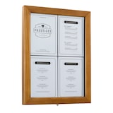 thumbnail of Securit® Expositor de Menu LED A4 "Classic" - Teca - 4 faces
